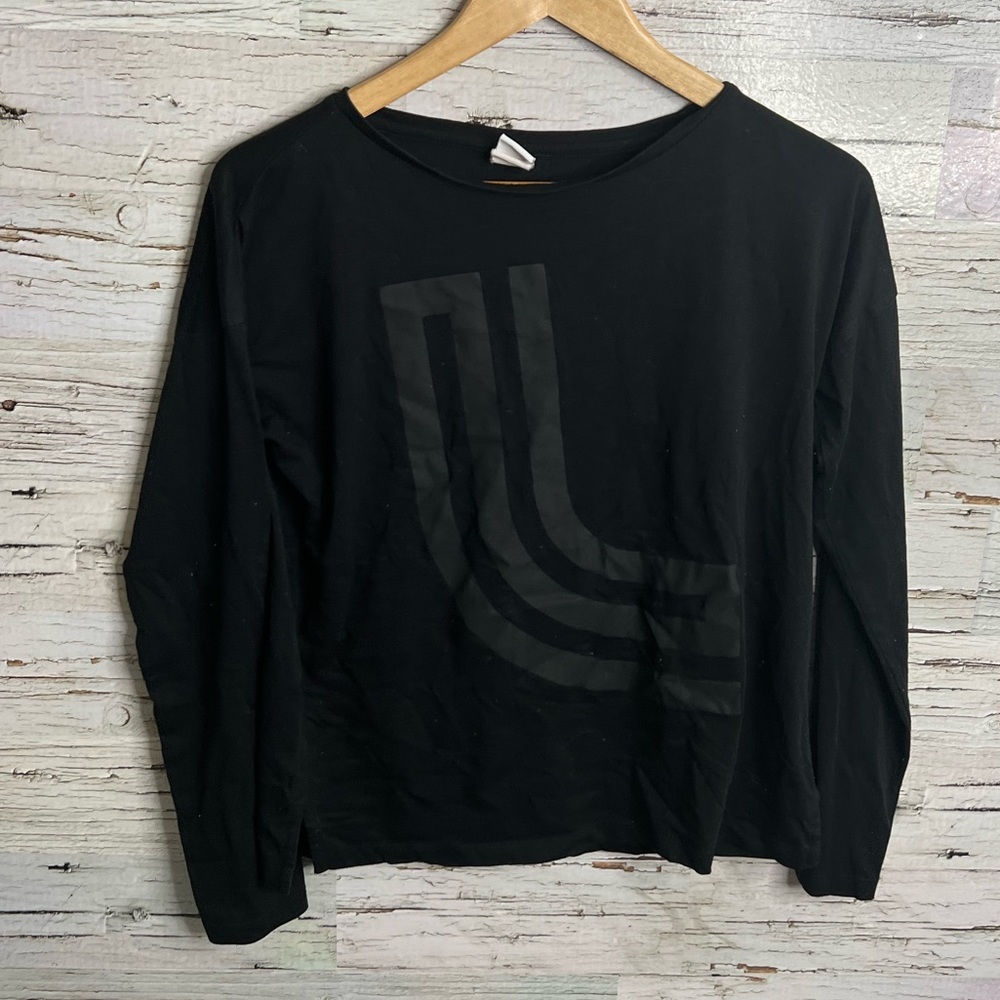 Lole black long sleeve athletic tee shirt size small